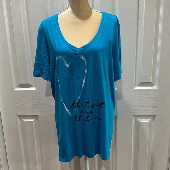 Life Is Good T-shirt Tee Womens V-Neck Size XXL - Picture 1 of 12